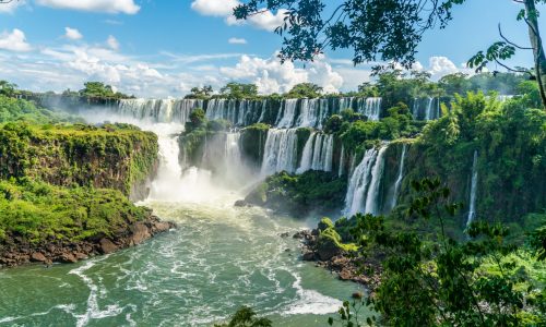 Part of The Iguazu Falls seen from the Argentinian National Park